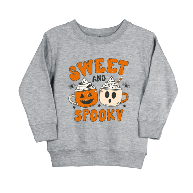 Sweet And Spooky Pumpkin Halloween Kids Sweatshirt