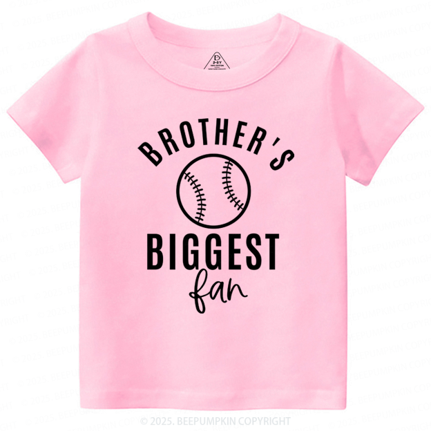 Brother's Biggest Fan Baseball Toddler Shirt