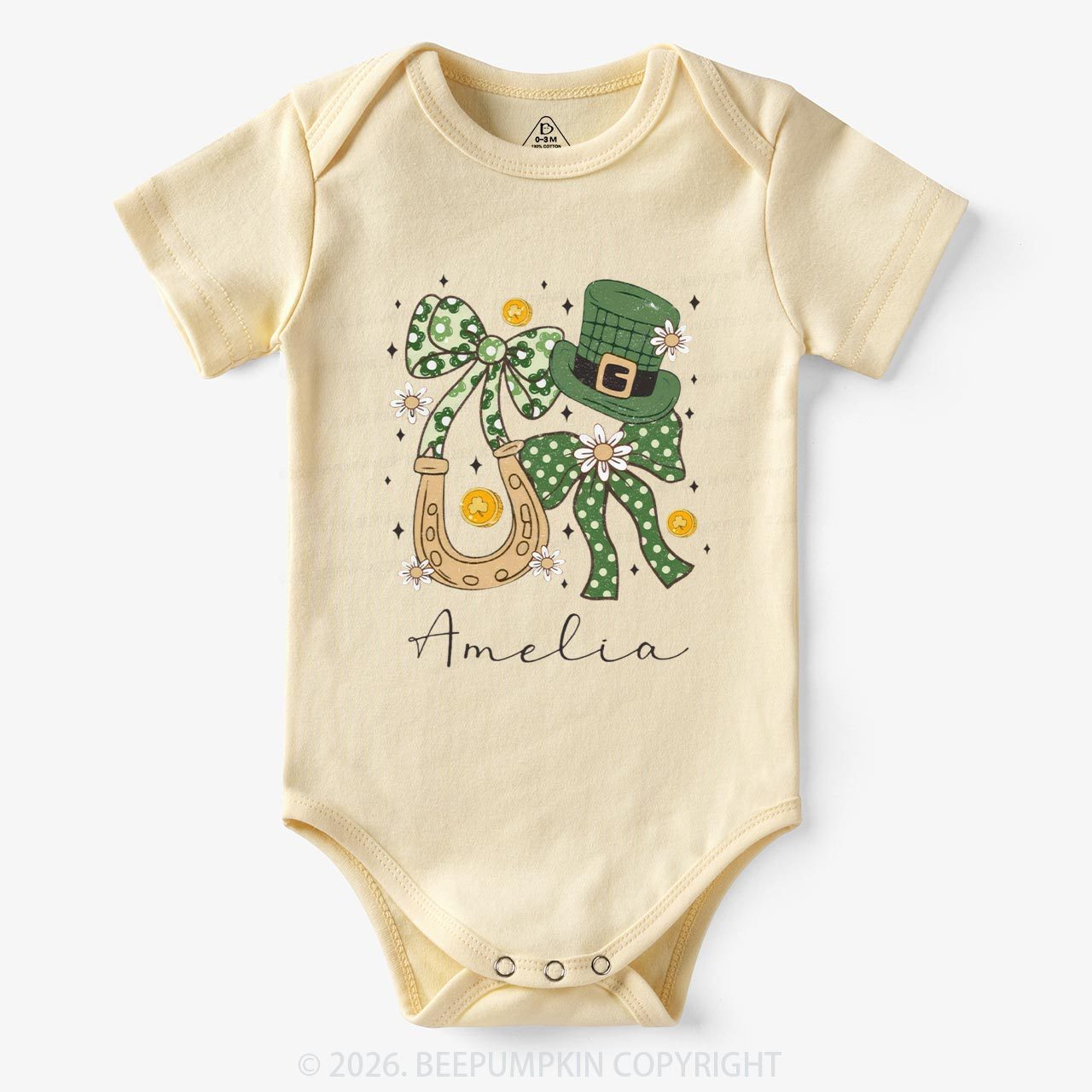 Floral Shamrock St Patrick’s Day Bodysuit