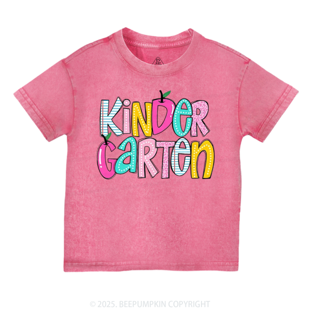 Personalized Colorful Grades Toddler&Kids Washed Tees