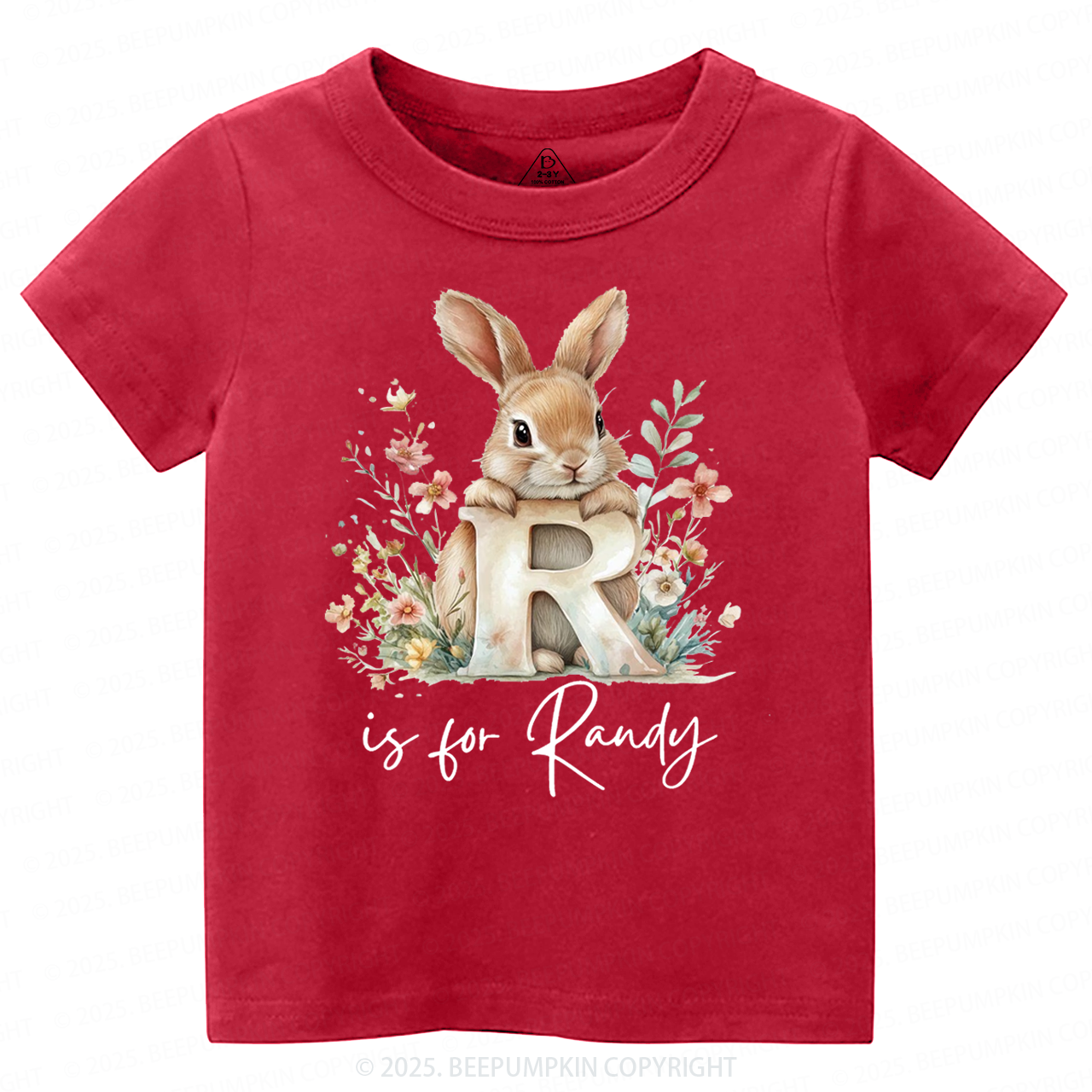 Personalized Name Animal Letter Toddler&Kid's Tees Beepumpkin