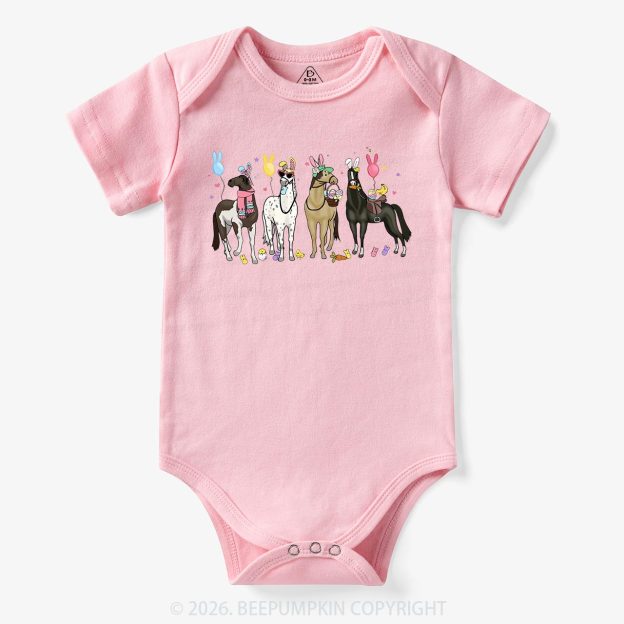 Funny Horse Easte Baby Bodysuit