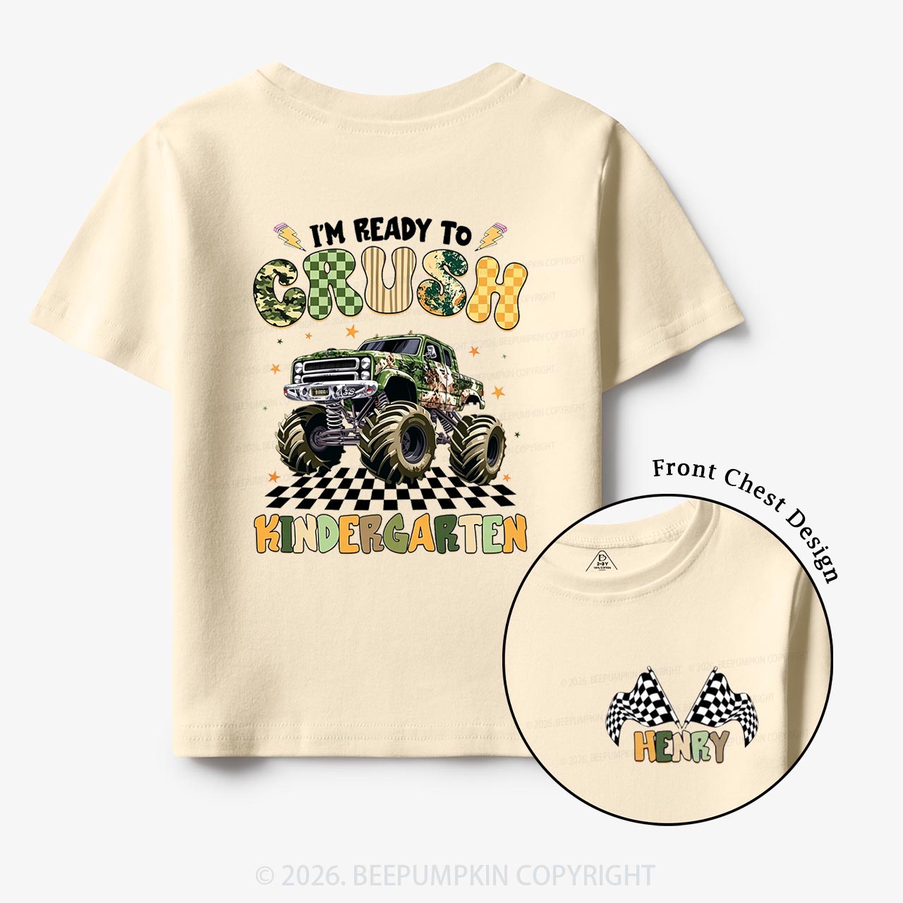 Personalized Ready To Crush Kindergarten Back to School Toddler&Kids Shirts