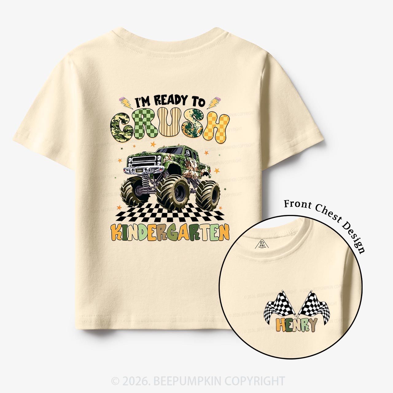 Personalized Ready To Crush Kindergarten Back to School Toddler&Kids Shirts