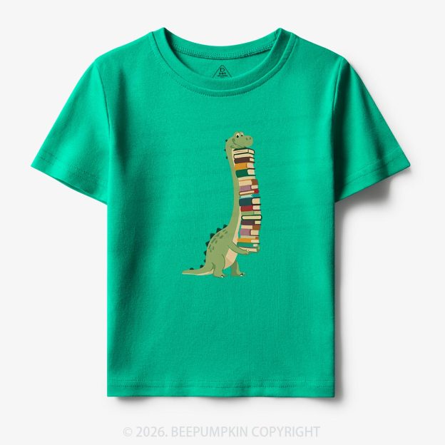 Cute Dinosaur Book Lover Toddler&Kid's Tees