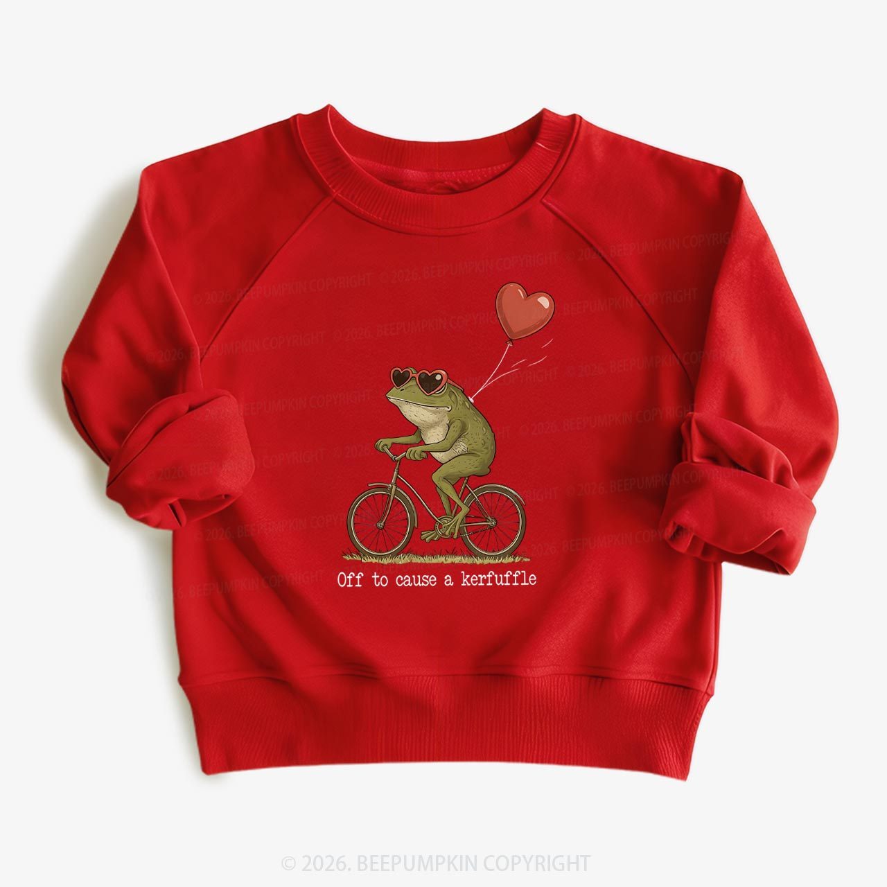 Off to Cause a Kerfuffle Valentine's Day Kid's Sweatshirt