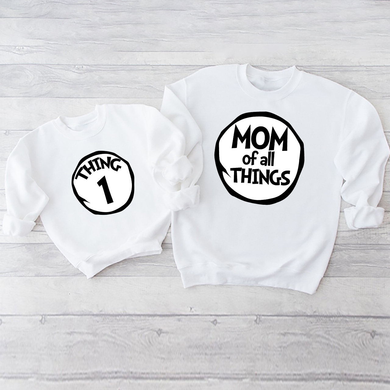 Mom Dad Of All Things Personalized Family Matching Sweatshirts