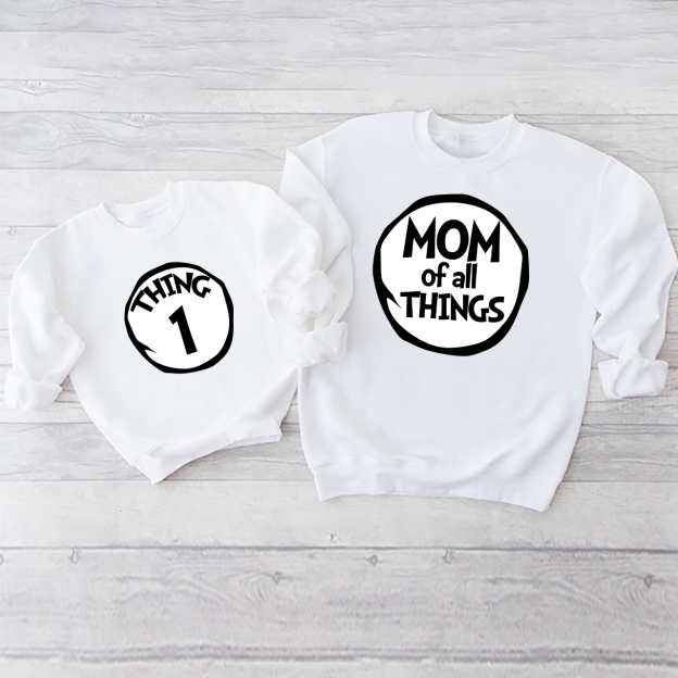 Mom Dad Of All Things Personalized Family Matching Sweatshirts