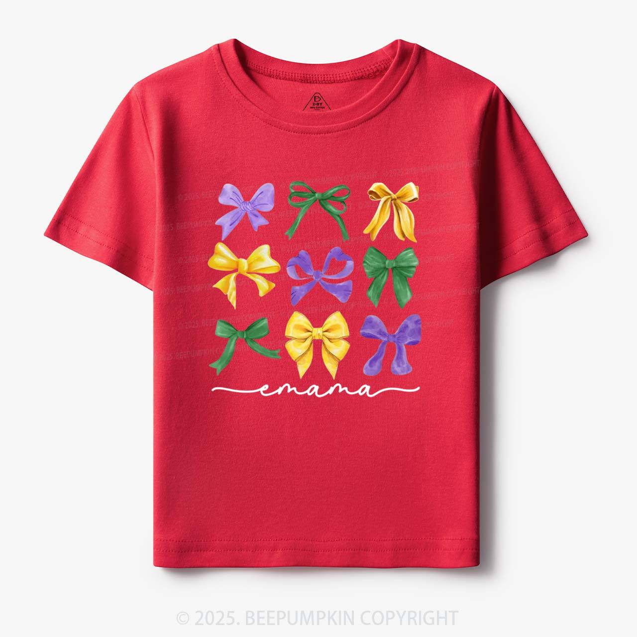 Personalized Carnival Bow Name Toddler&Kid's Tees Beepumpkin