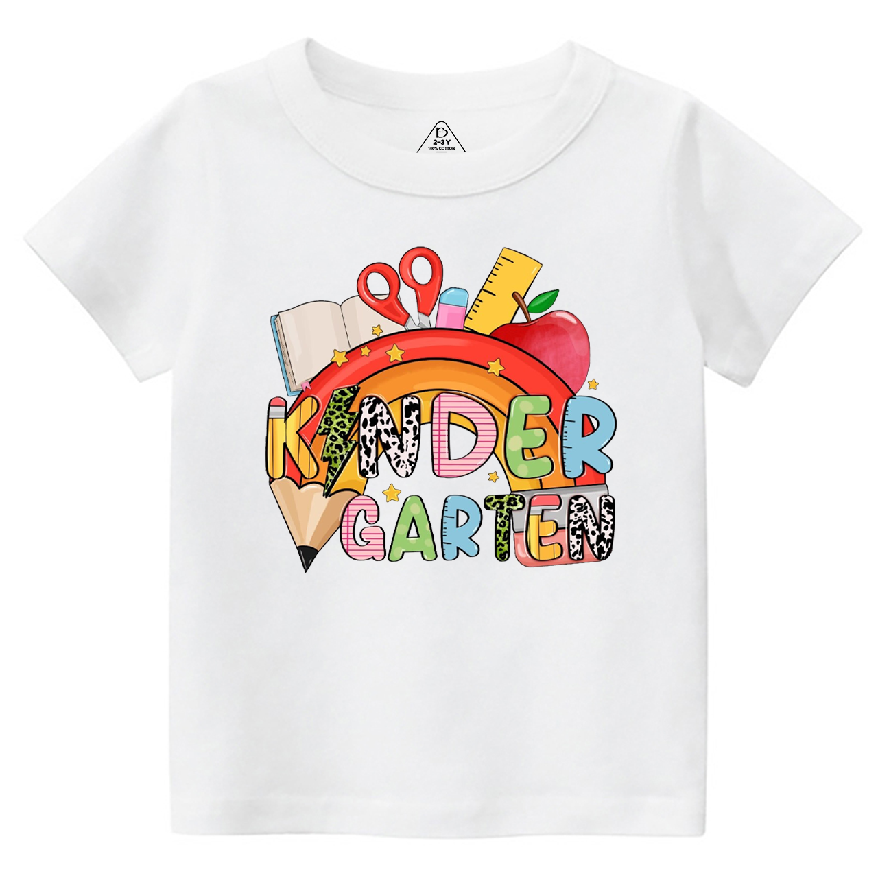 Personalized Rainbow Pencils Toddler&Kid's Tees Beepumpkin 