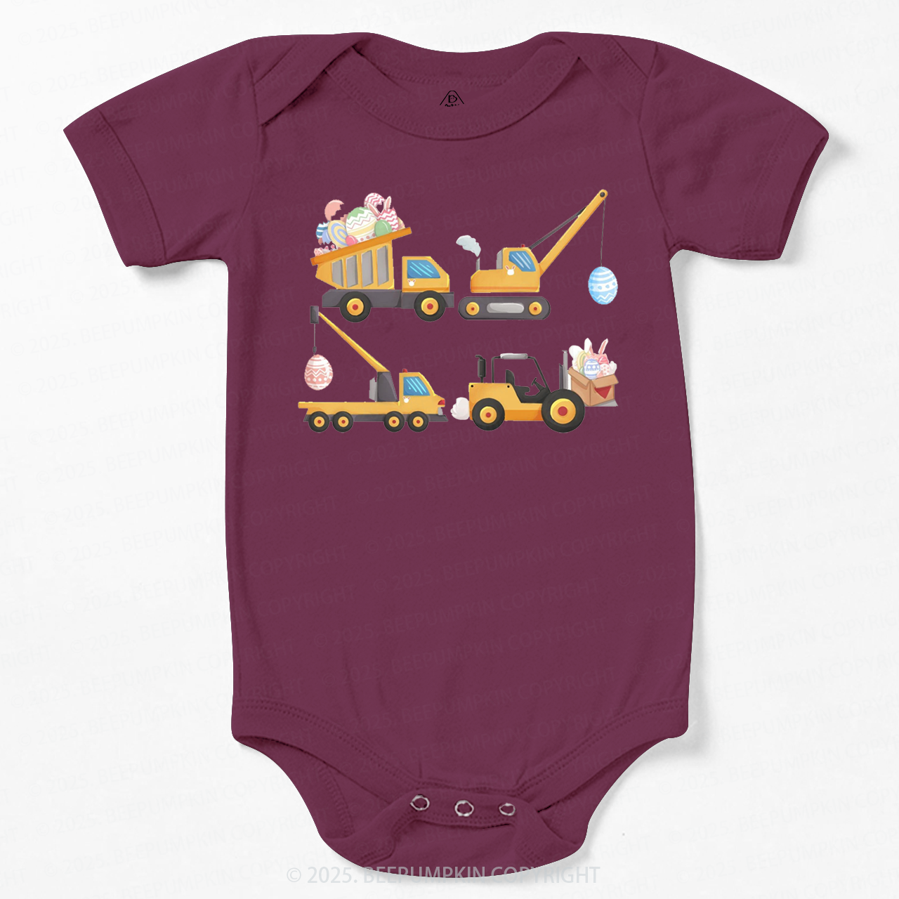 Easter Construction Trucks Bodysuit Beepumpkin
