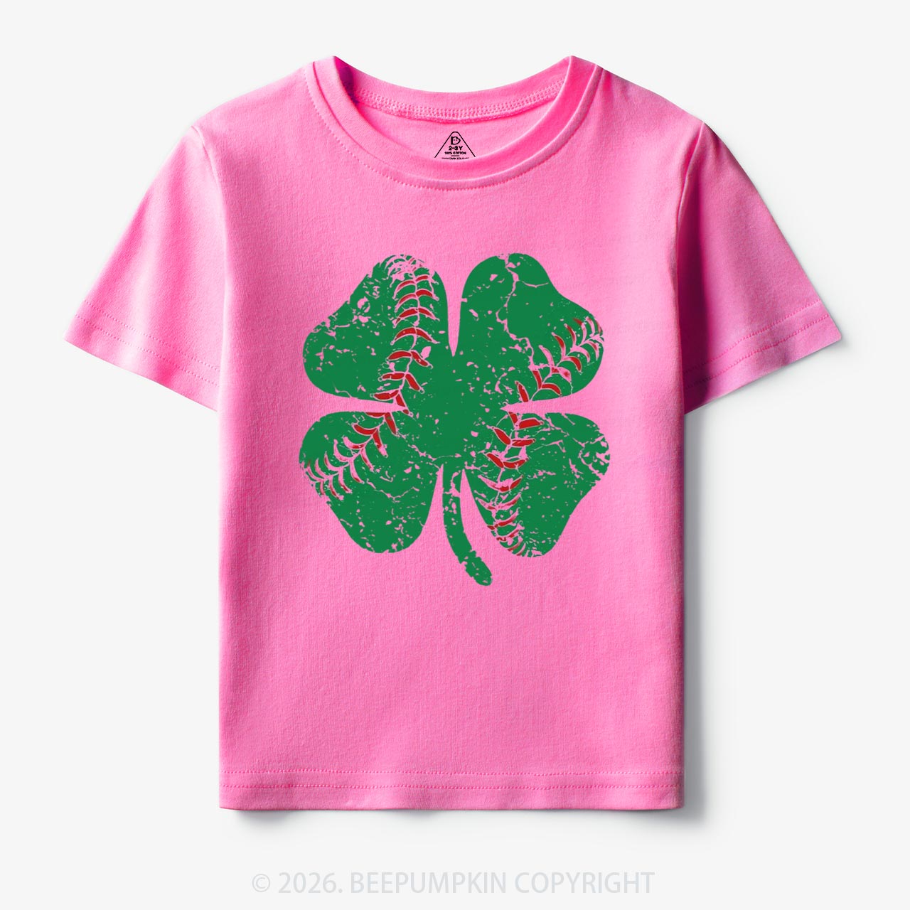 Baseball Shamrock St Patrick's Day Toddler&Kid's Tees Beepumpkin