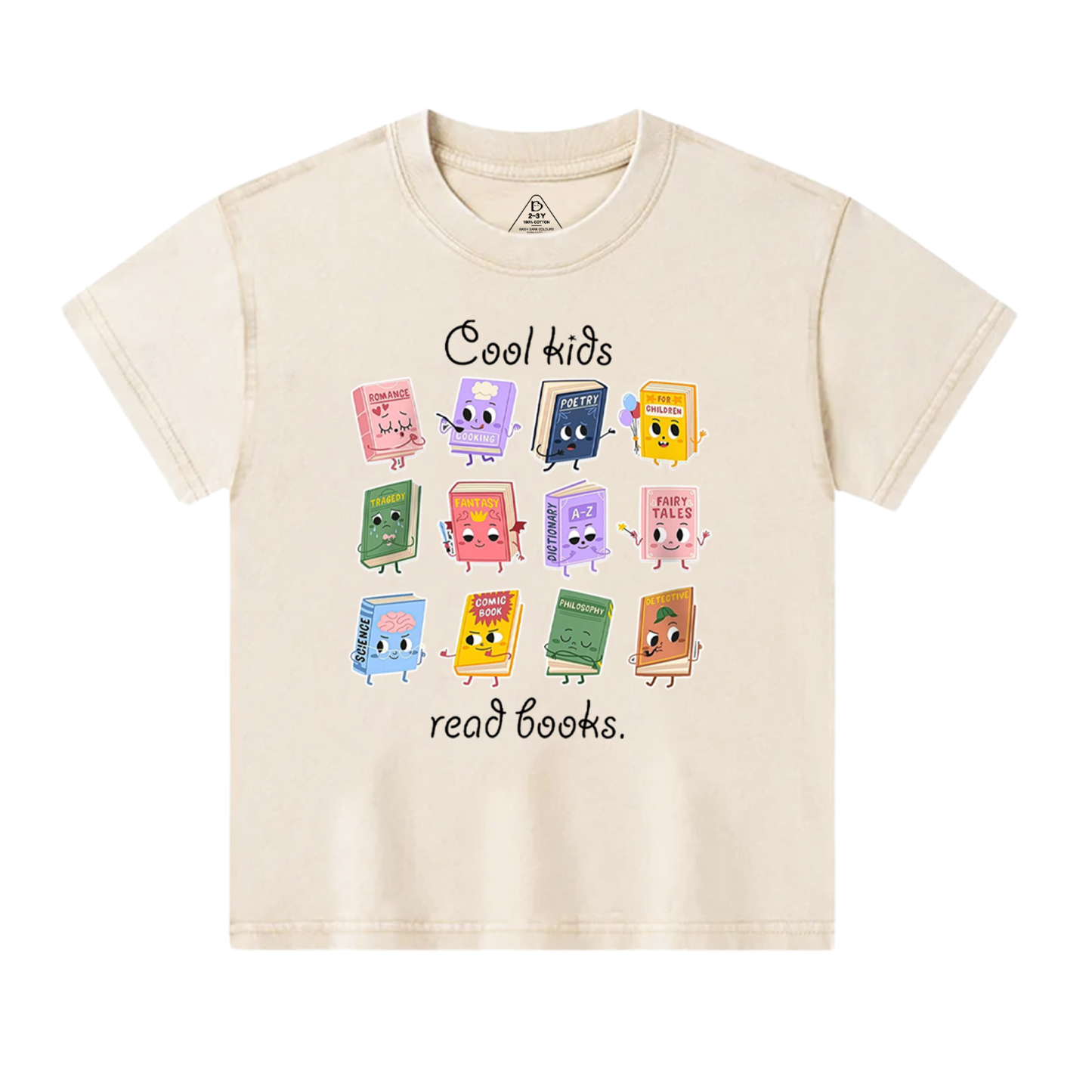 Cool Kids Read Books Toddler&Kids Washed Tees