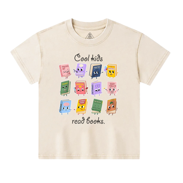 Cool Kids Read Books Toddler&Kids Washed Tees