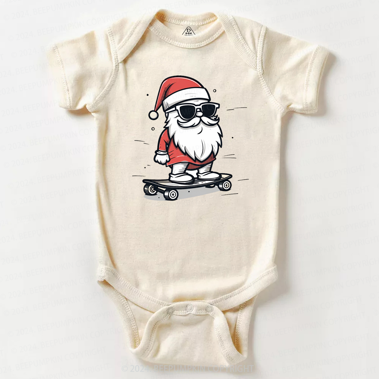 Santa Sunglasses Christmas Claus Baby Bodysuit