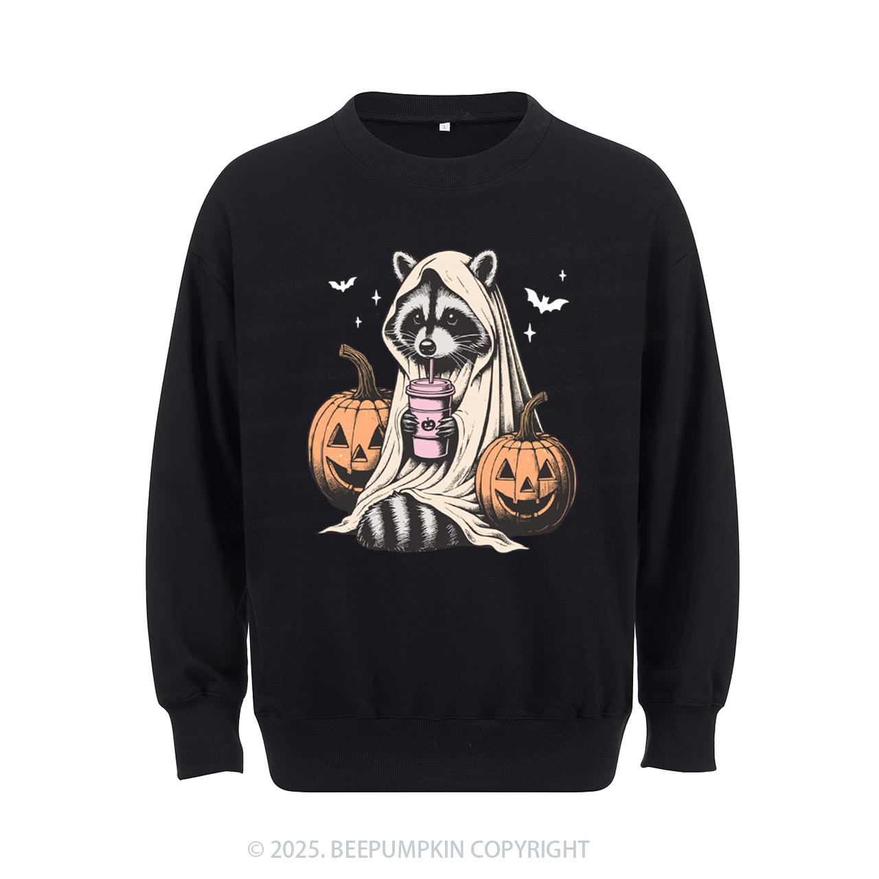 Cute Raccoon Ghost Sweatshirt Beepumpkin
