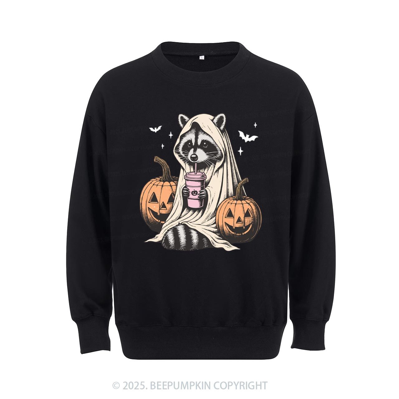 Cute Raccoon Ghost Sweatshirt Beepumpkin