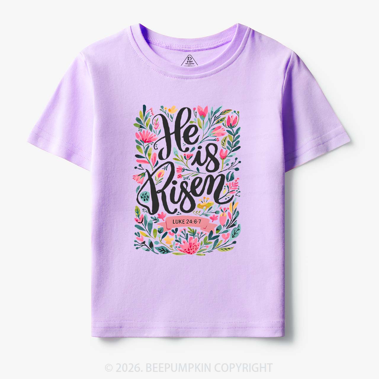 He is Risen Blooming Grace Easter Toddler&Kid's Tees