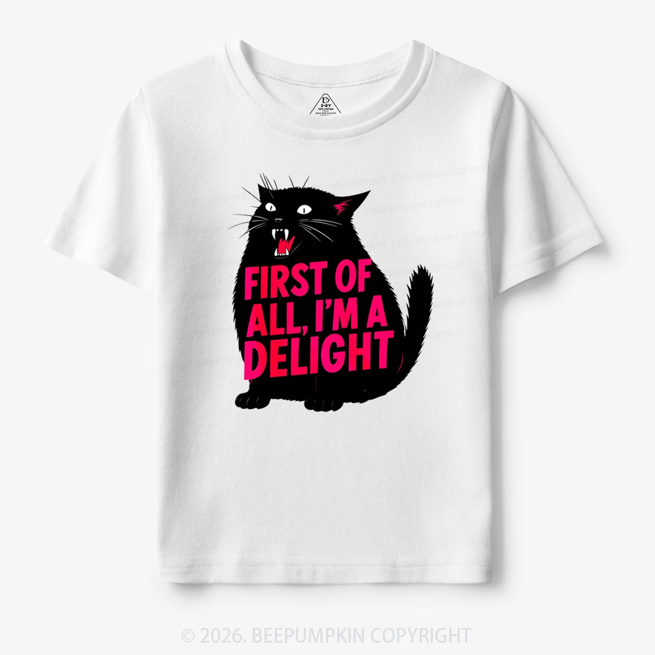First of All I'm a Delight Black Cat Toddler&Kid's Tees