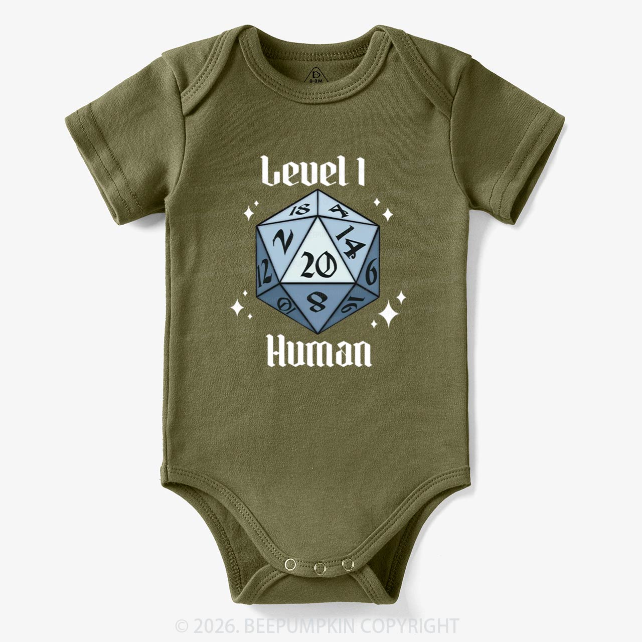 Level 1 Human Funny Gamer Bodysuit