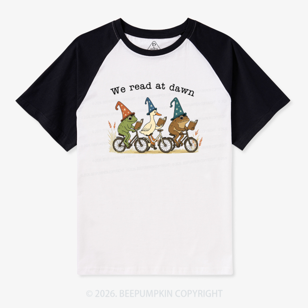 We Read At Dawn Retro Raglan T-shirt