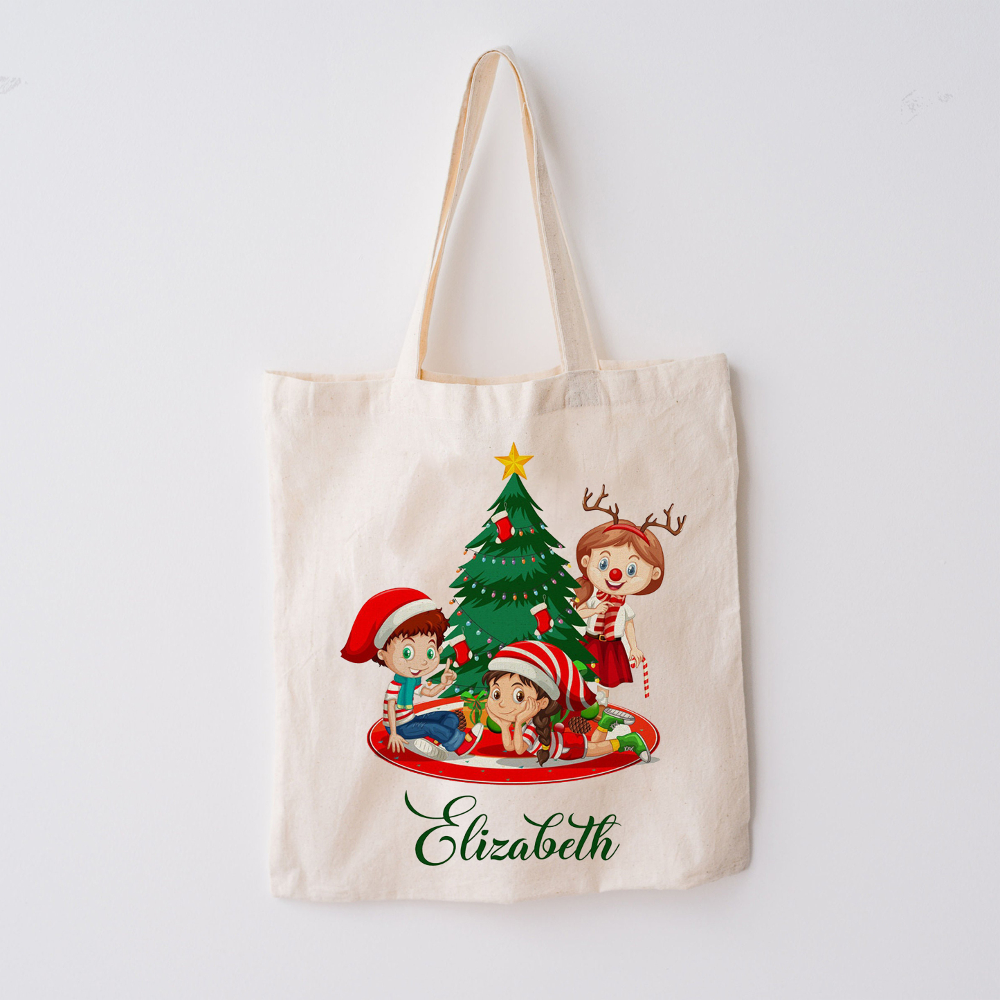Happy Children Christmas Tote Bag