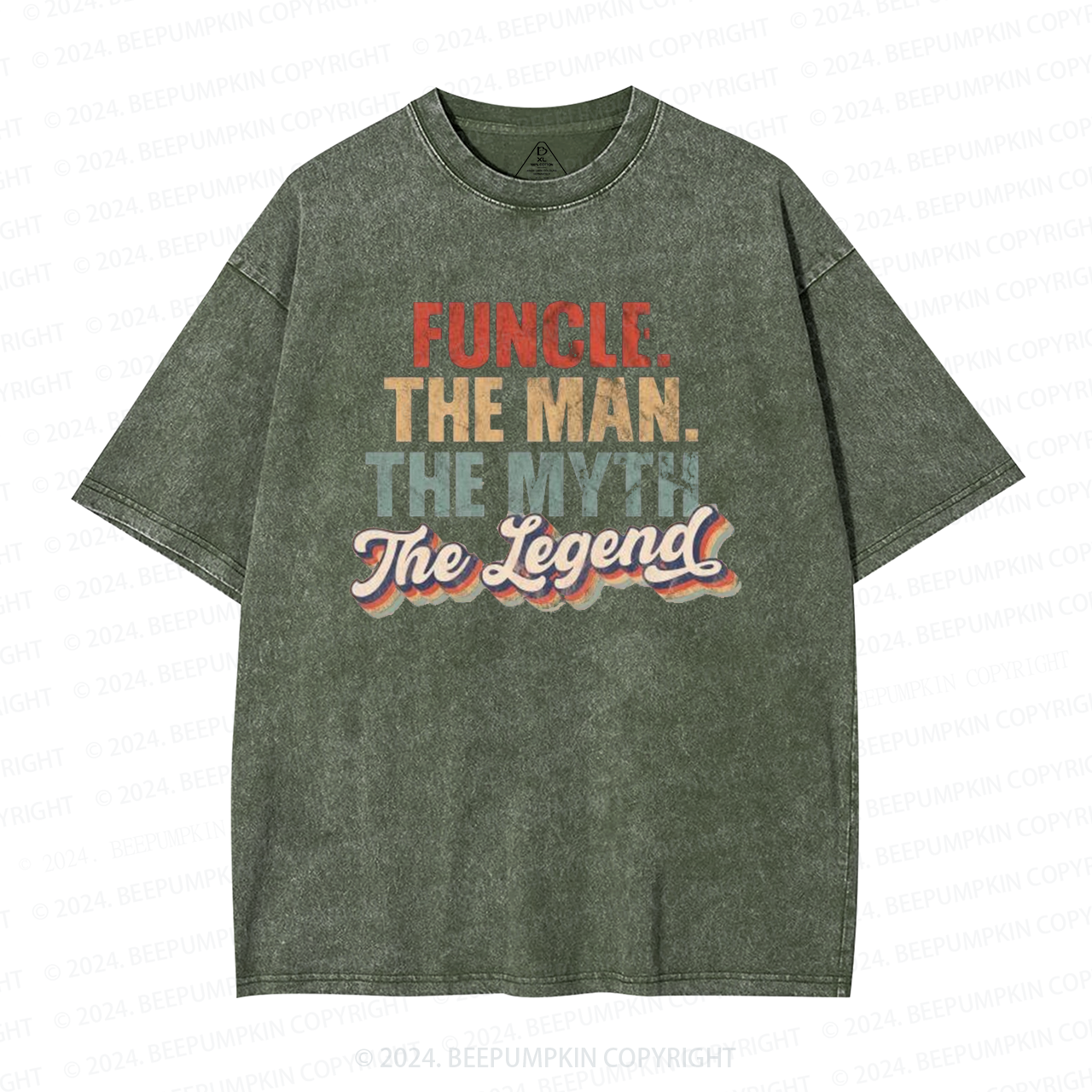 The Man The Myth The Legend Uncle Washed T-Shirts 