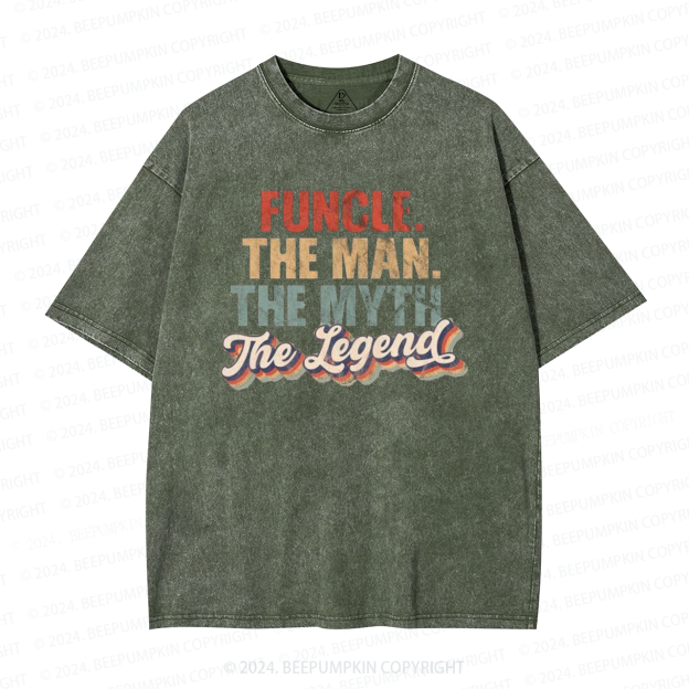 The Man The Myth The Legend Uncle Washed T-Shirts 