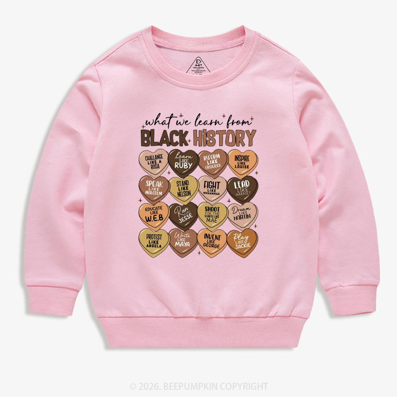 What We Learn From Black History Month Kid's Sweatshirt