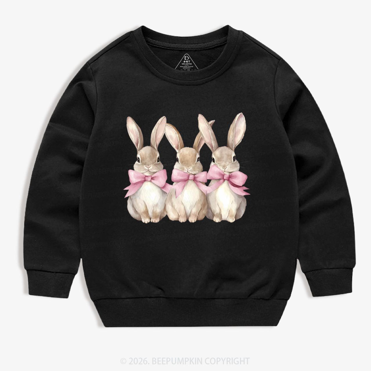 Triple Bunny Hug Easter Kid's Sweatshirt