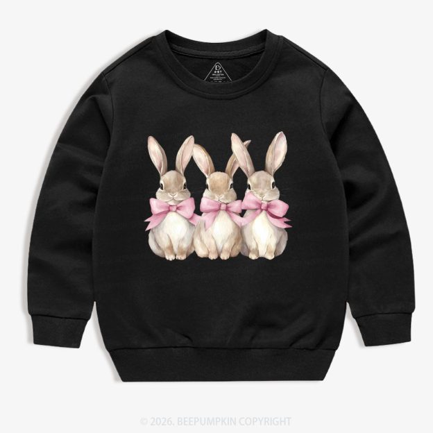 Triple Bunny Hug Easter Kid's Sweatshirt