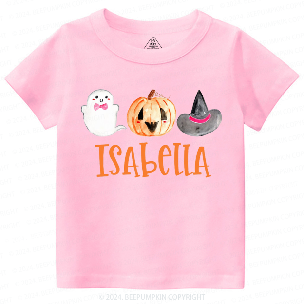 Personalized Halloween Ghost Pumpkin Toddler&Kids Tees 