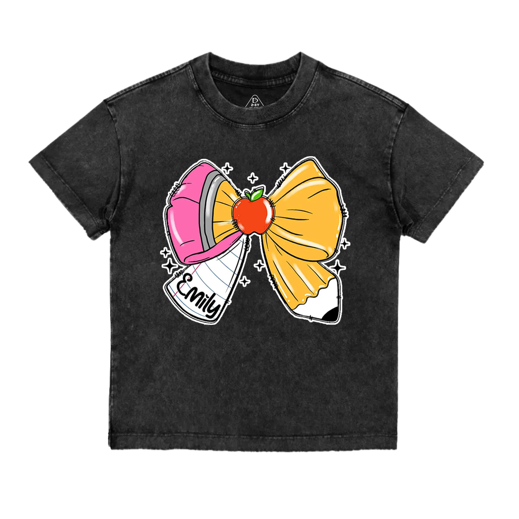 Personalized Pencil Name Toddler&Kids Washed Tees