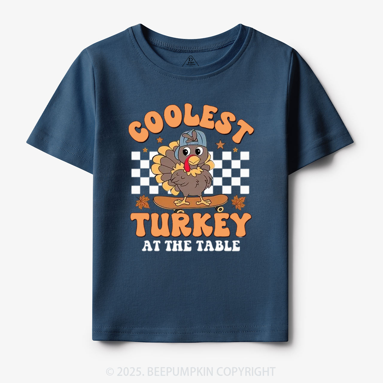 Coolest Turkey At The Table Thanksgiving Toddler&Kid's Tees Beepumpkin