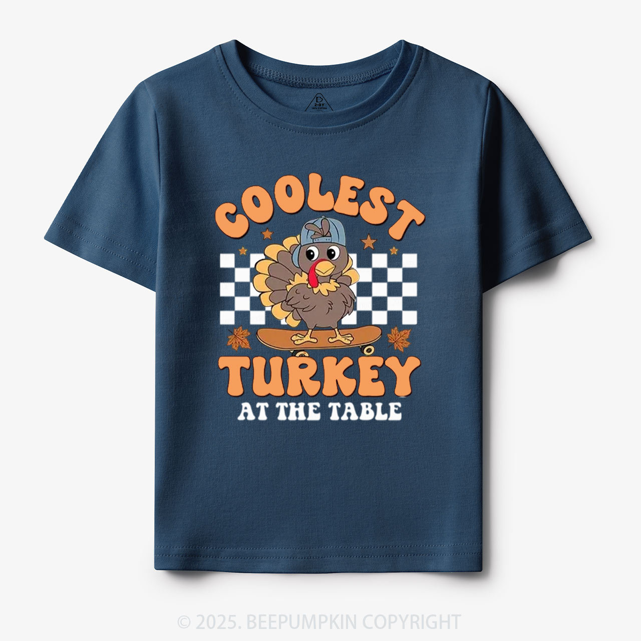 Coolest Turkey At The Table Thanksgiving Toddler&Kid's Tees Beepumpkin