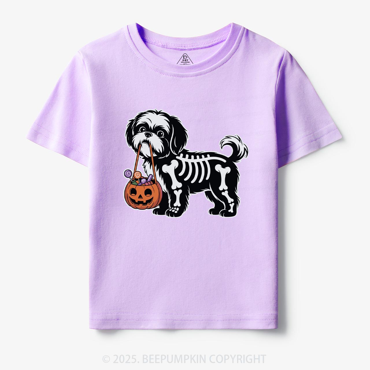 Halloween Skeleton Dog Toddler&Kid's Tees Beepumpkin