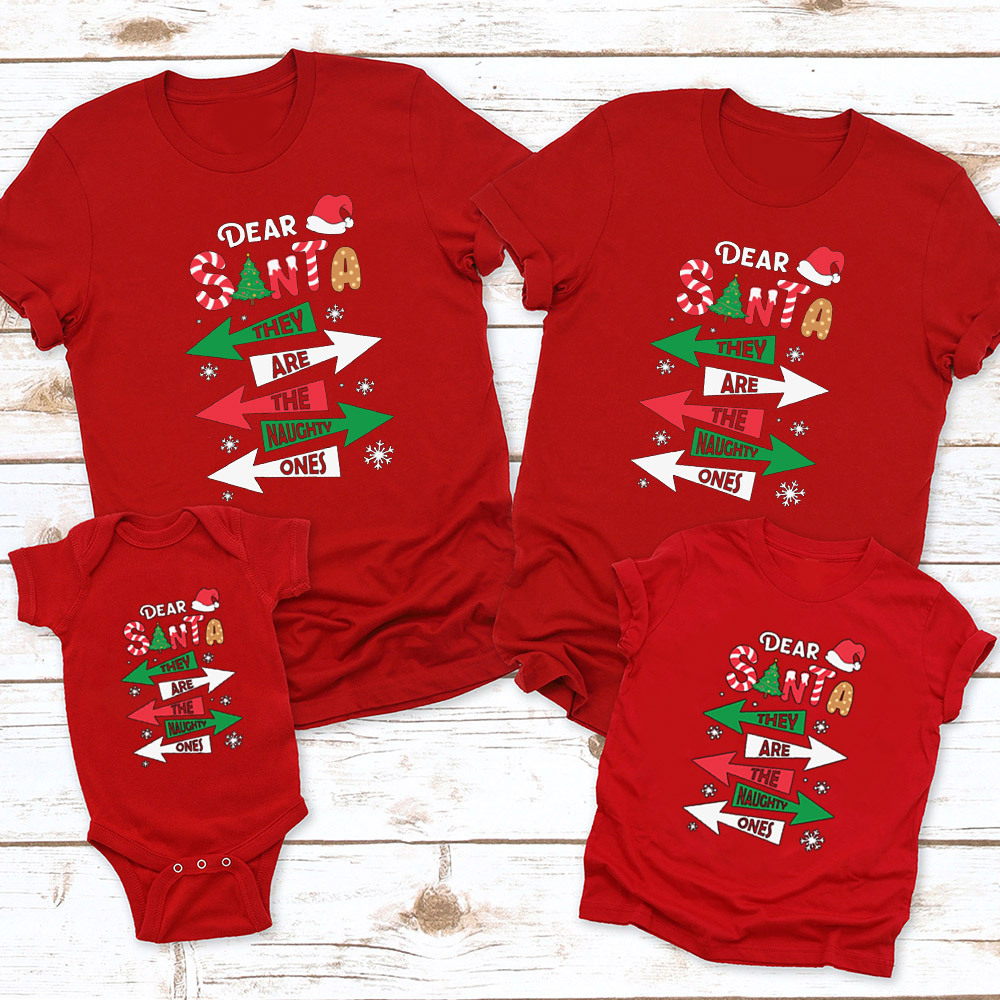 They Are The Naughty Ones Christmas Family Matching Shirt