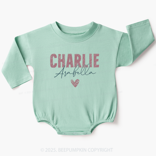 Personalized Girl Baby Bubble Romper Beepumpkin