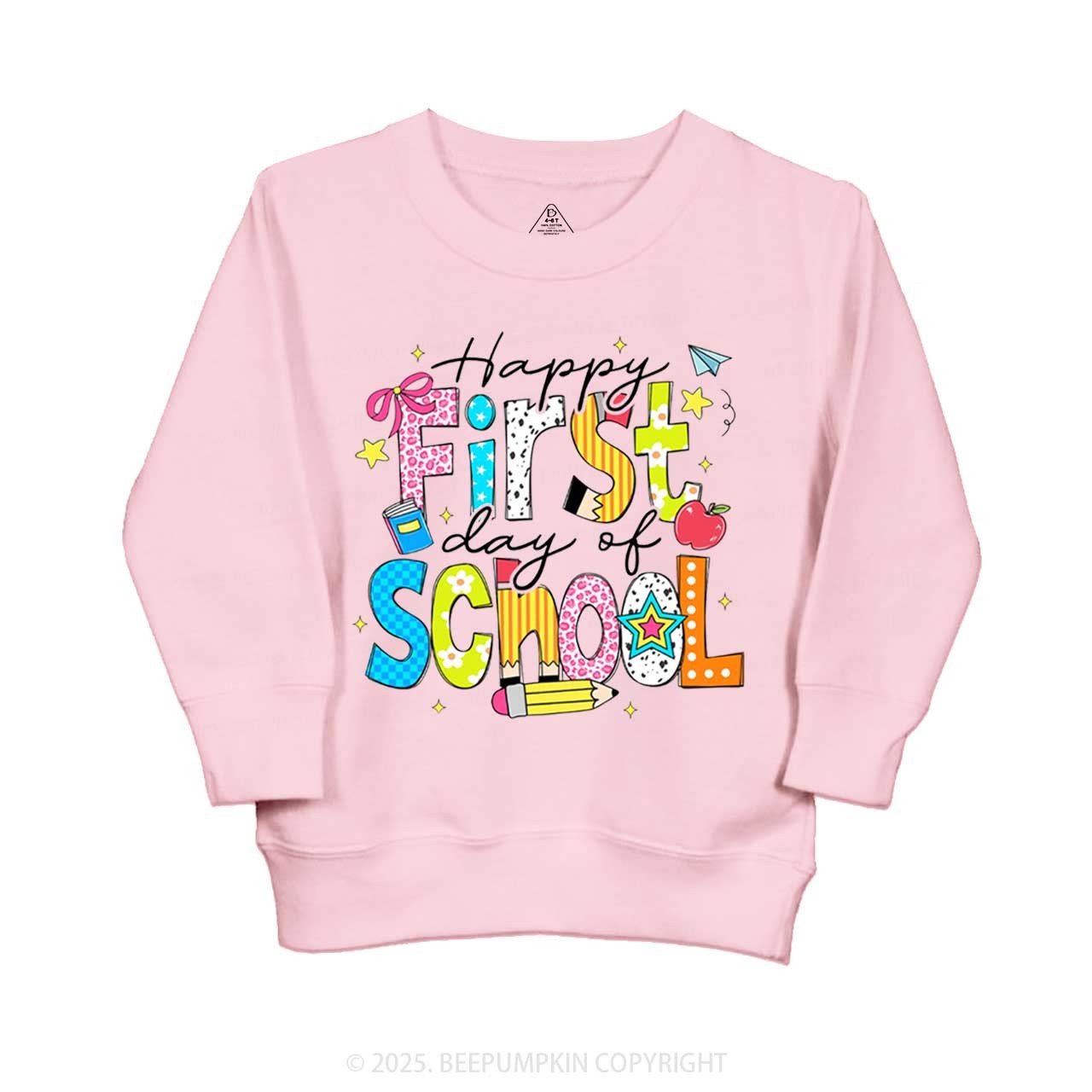 Happy First Day Of School Kid's Sweatshirt