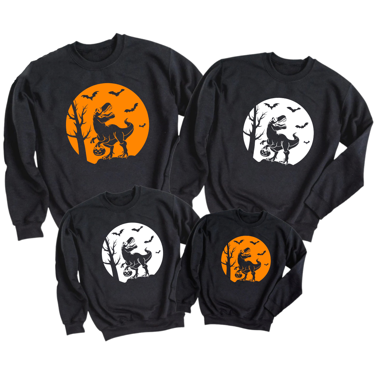 Halloween Dinosaur Family Matching Sweatshirt