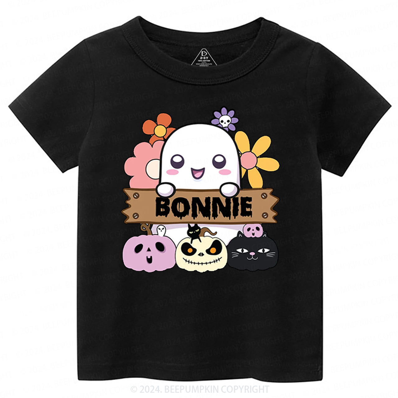 Personalized Halloween Pumpkin Toddler&Kids Tees 