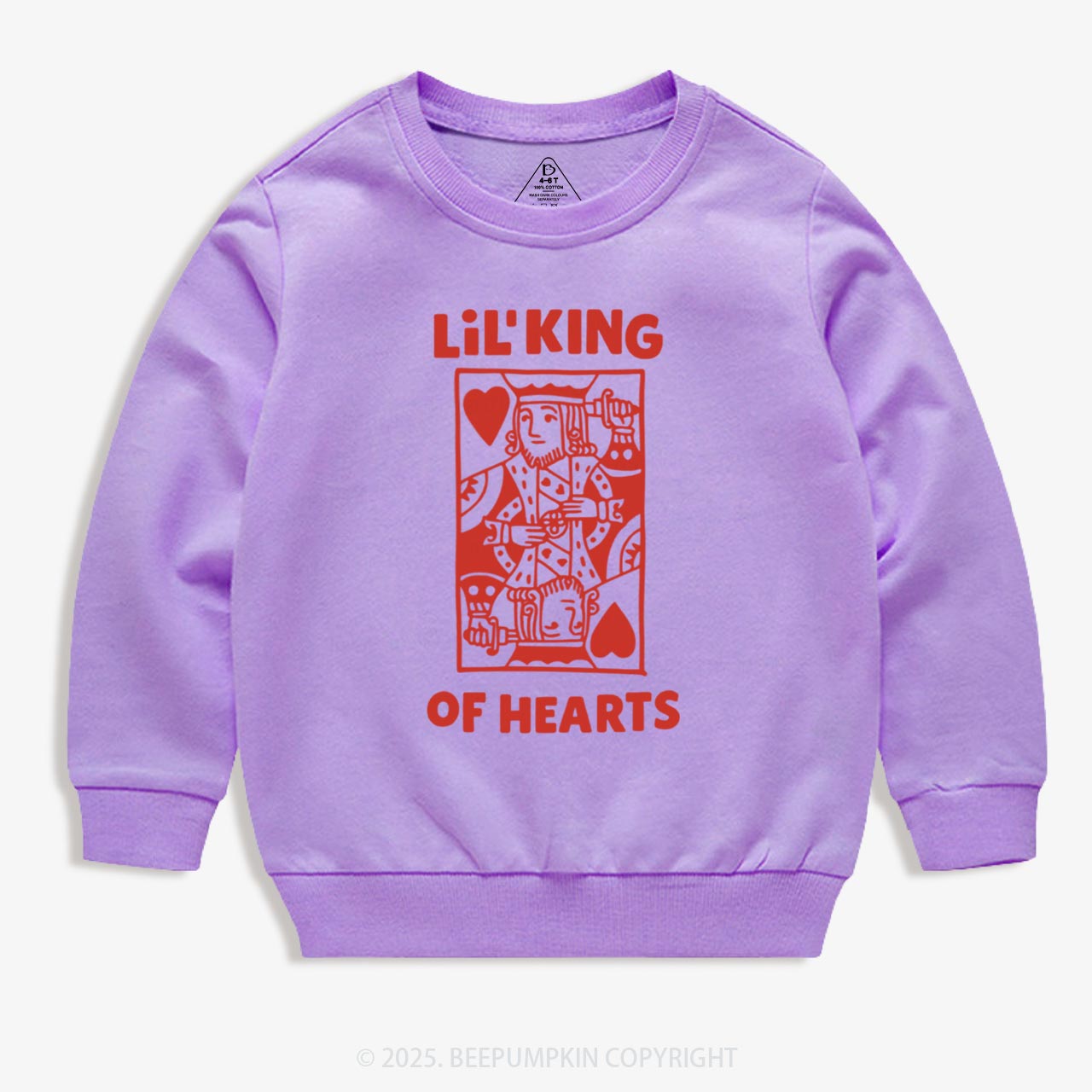 Lil' King of Hearts Valentine's Day Kid's Sweatshirt