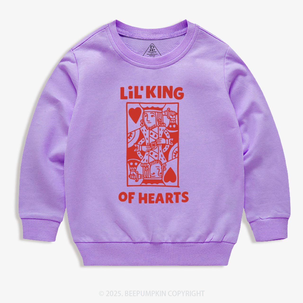 Lil' King of Hearts Valentine's Day Kid's Sweatshirt