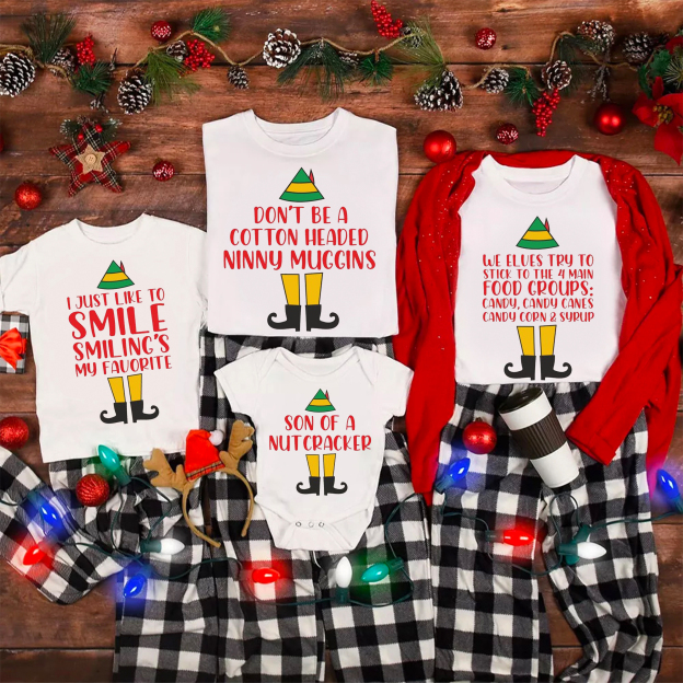 Elf Movie Quotes Christmas Family Matching Shirt