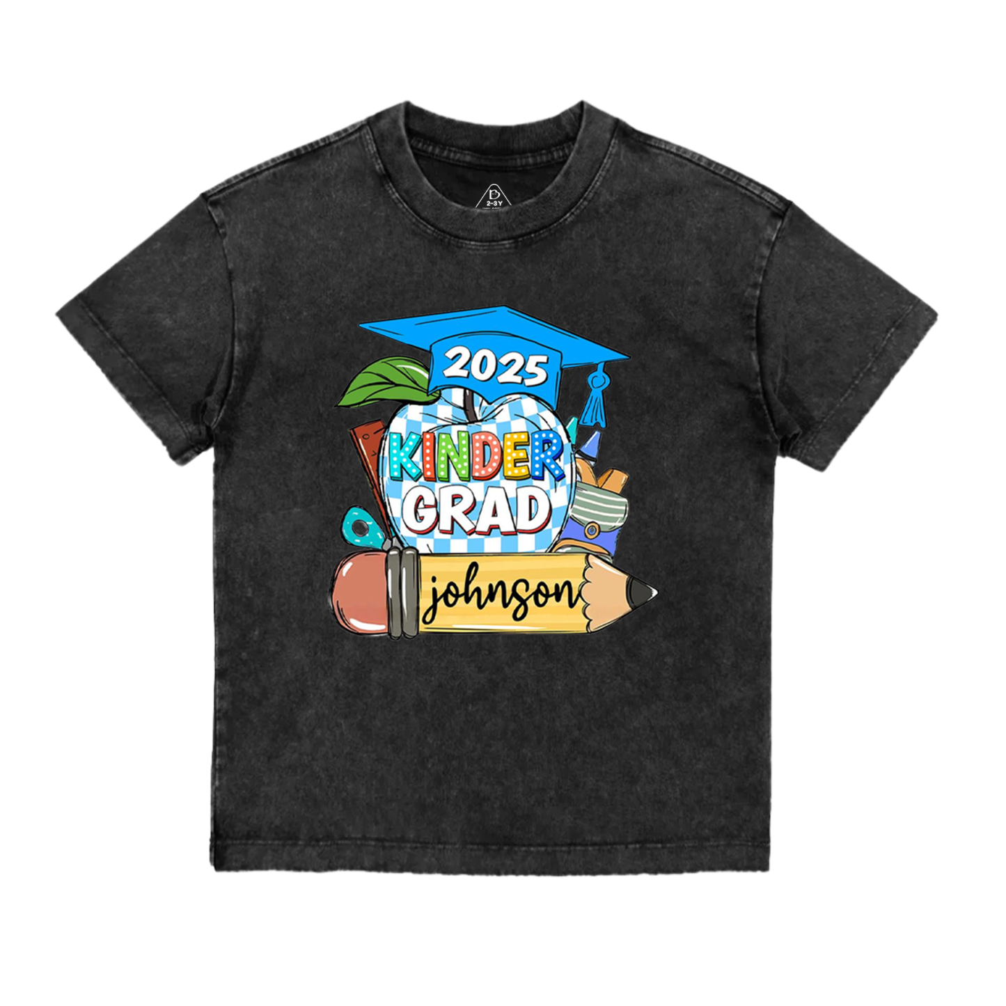 Personalized Kindergarten Graduation Toddler&Kids Washed Tees