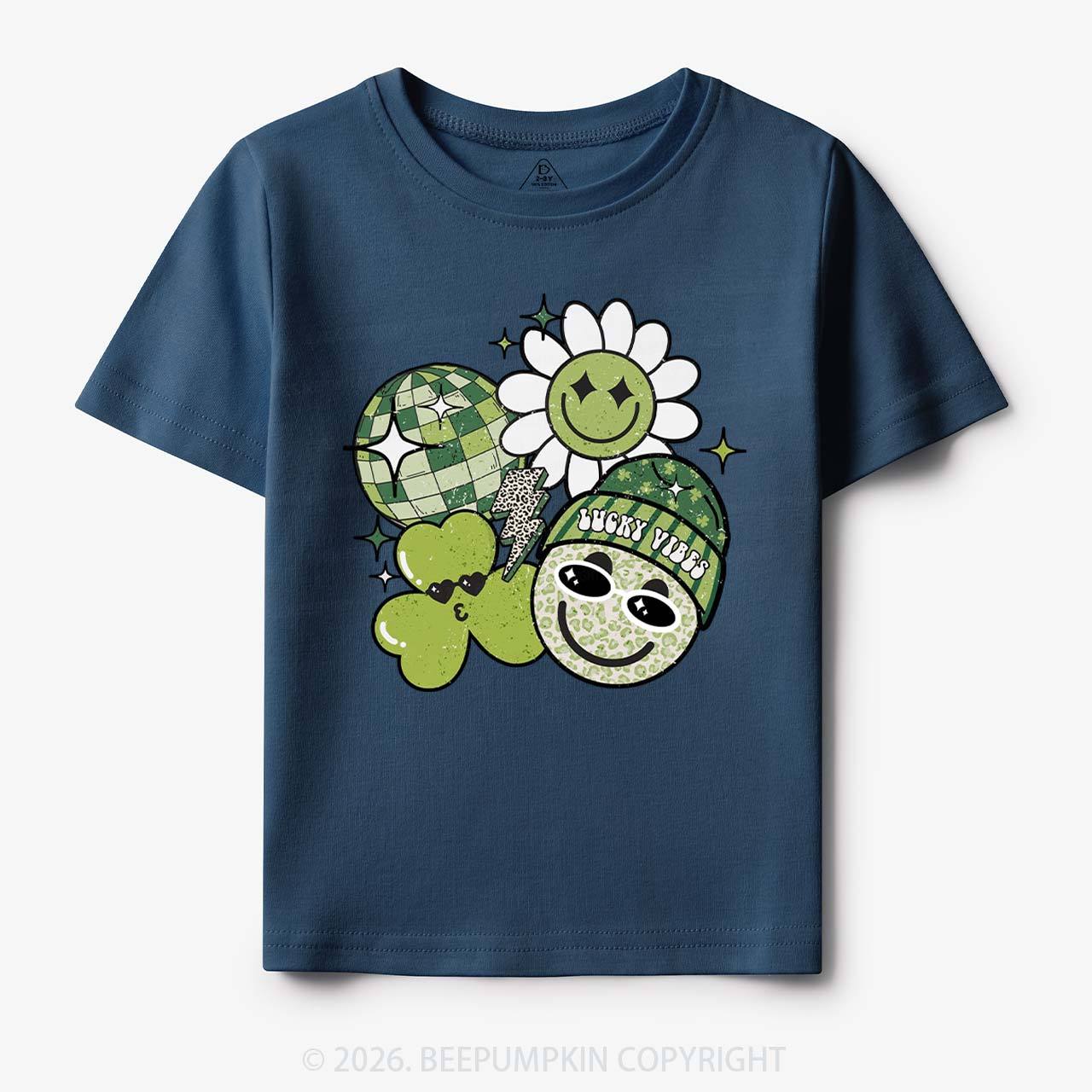 Disco Lucky Vibes Toddler&Kid's Tees Beepumpkin