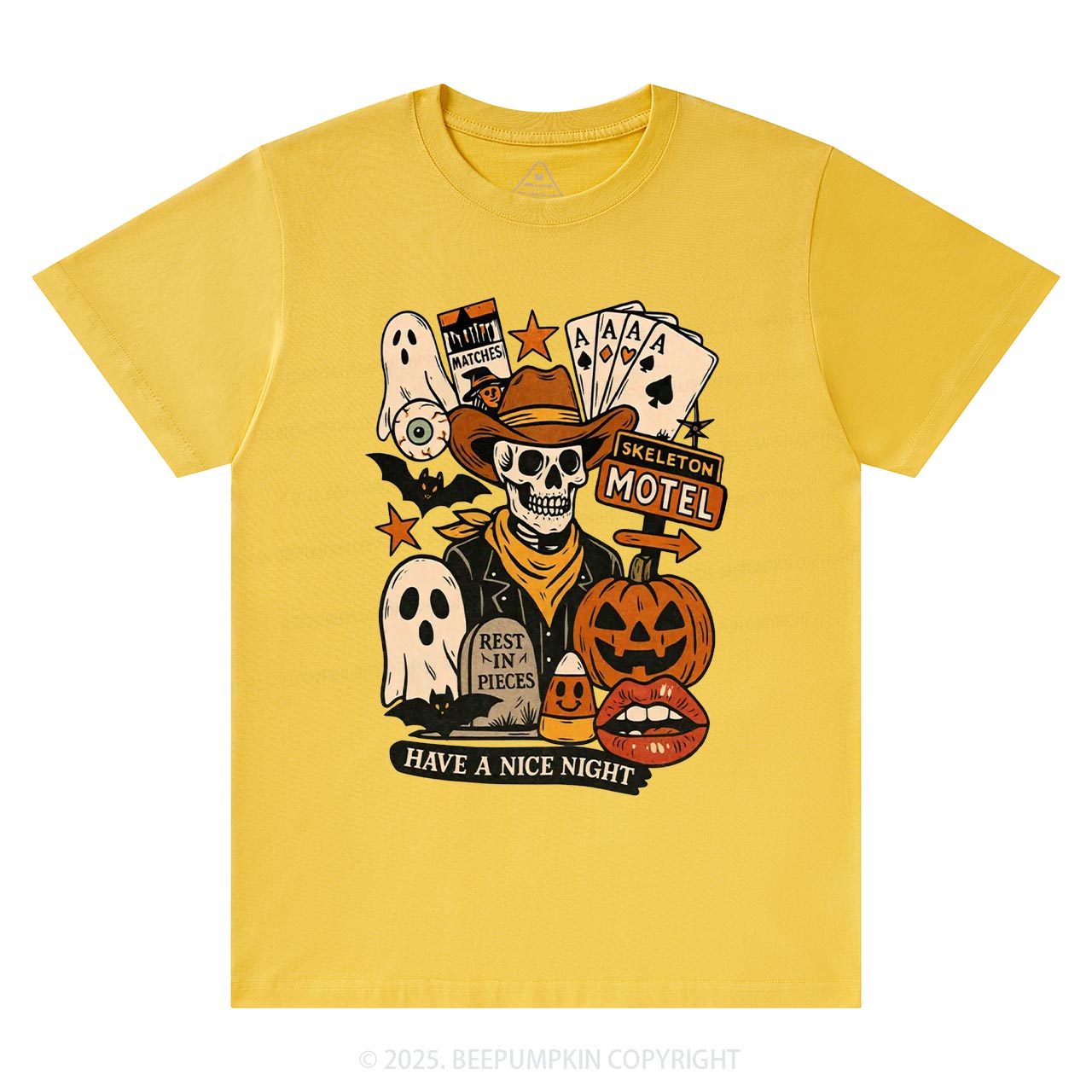 Spooky Western Skeleton T-Shirts Beepumpkin