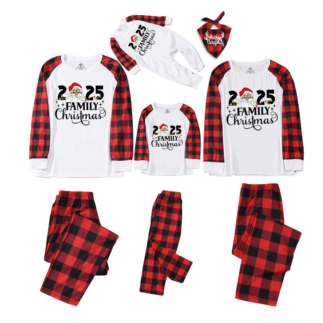 Santa Melanin Family Christmas 2025 Pajamas Beepumpkin
