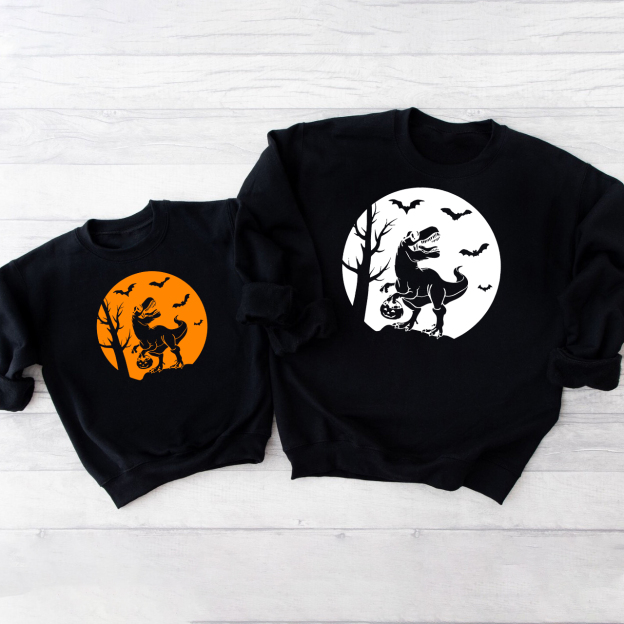 Halloween Dinosaur Family Matching Sweatshirt