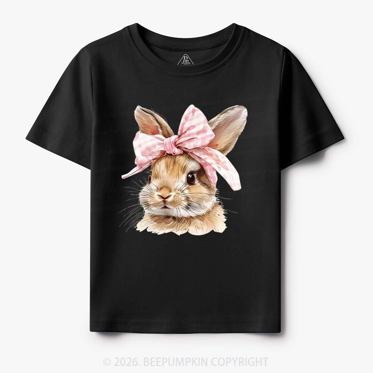 Cute Bunny with Bow Easter Toddler&Kid's Tees